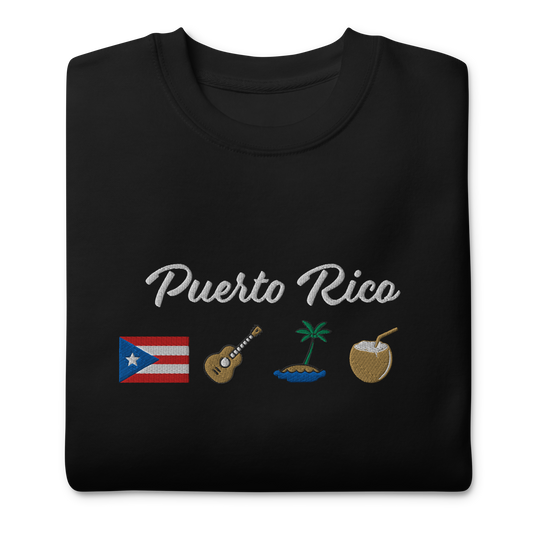 Puerto Rico Embroidery Sweatshirt